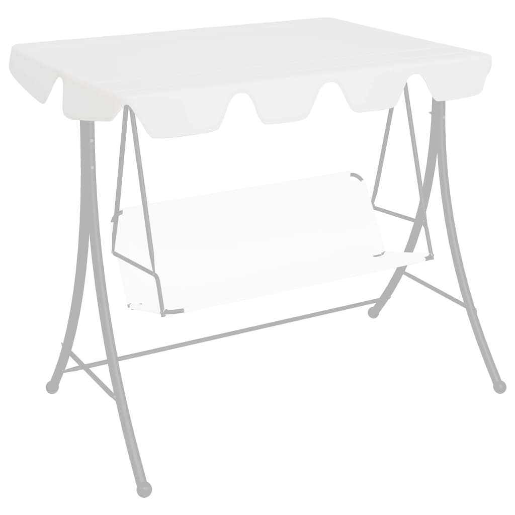 baldakin til havegynge 150/130x105/70 cm hvid