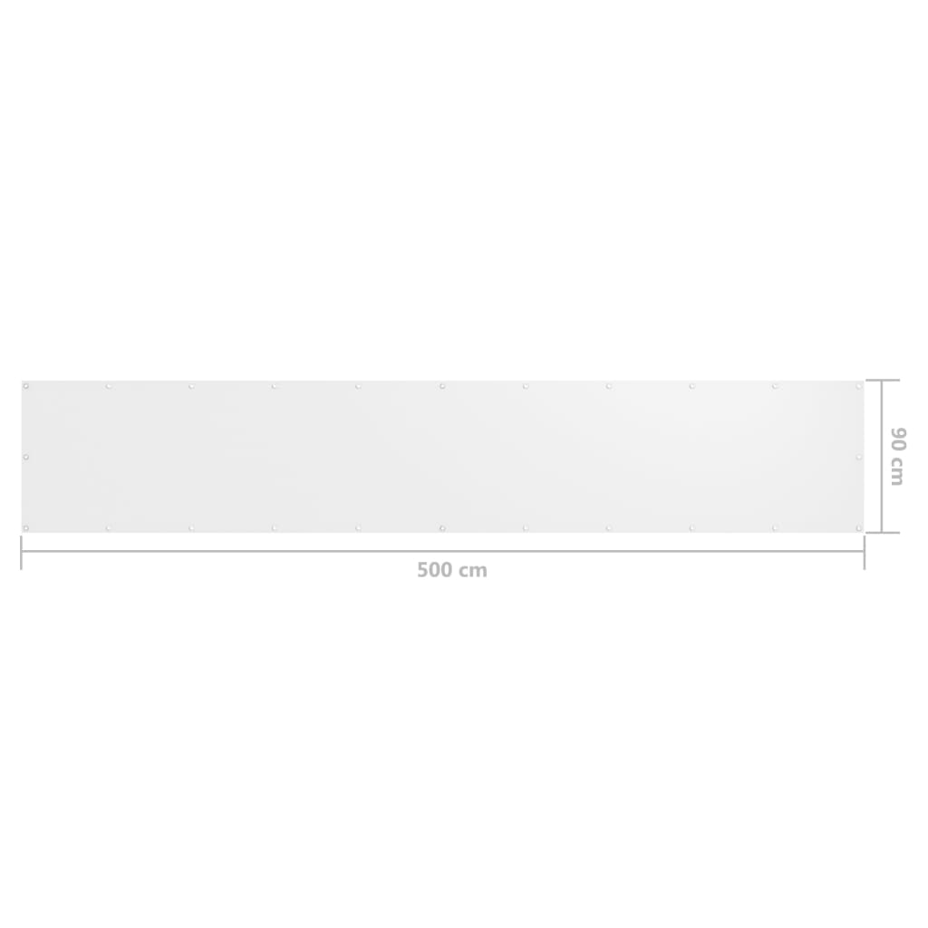 altanafskærmning 90x500 cm oxfordstof hvid