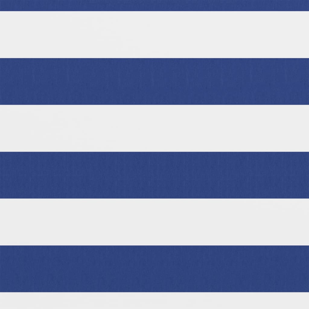 altanafskærmning 75x600 cm oxfordstof hvid og blå
