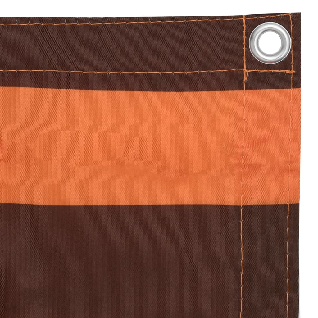 altanafskærmning 90x600 cm oxfordstof orange og brun