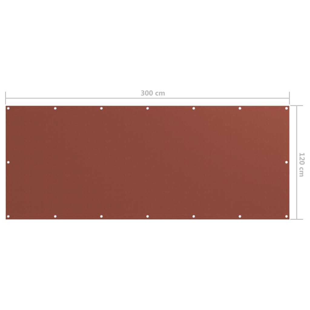 altanafskærmning 120x300 cm oxfordstof terrakotta