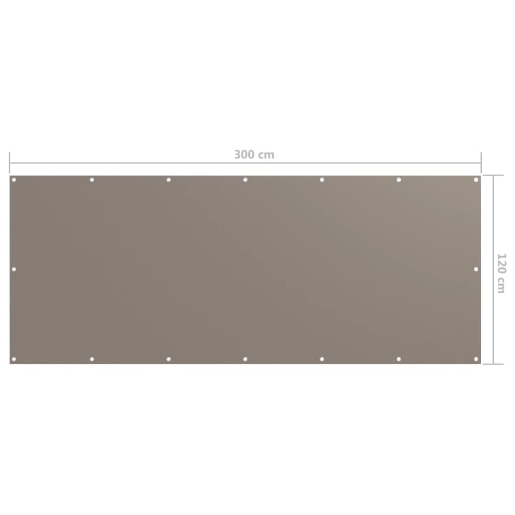 altanafskærmning 120x300 cm oxfordstof gråbrun