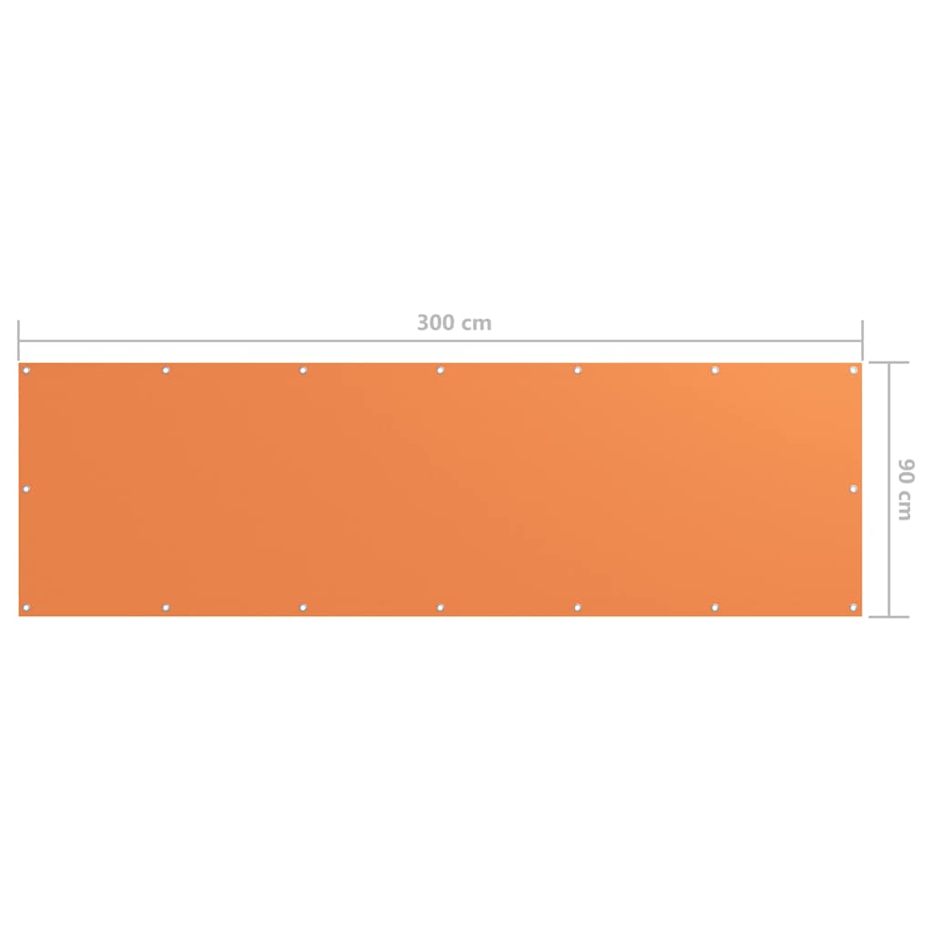 altanafskærmning 90x300 cm oxfordstof orange