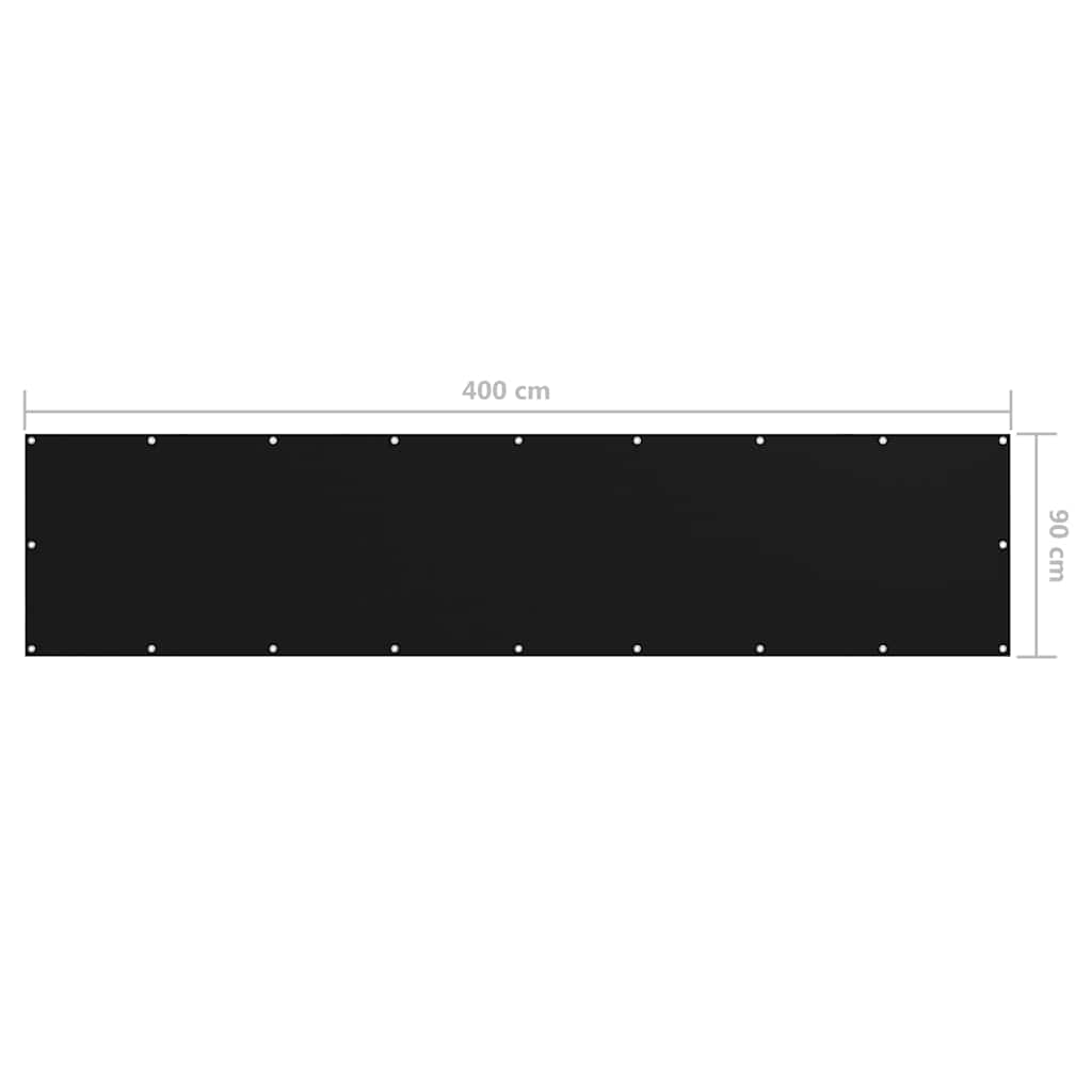 altanafskærmning 90x400 cm oxfordstof sort