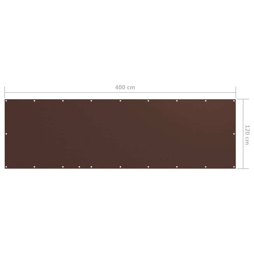 altanafskærmning 120x400 cm oxfordstof brun