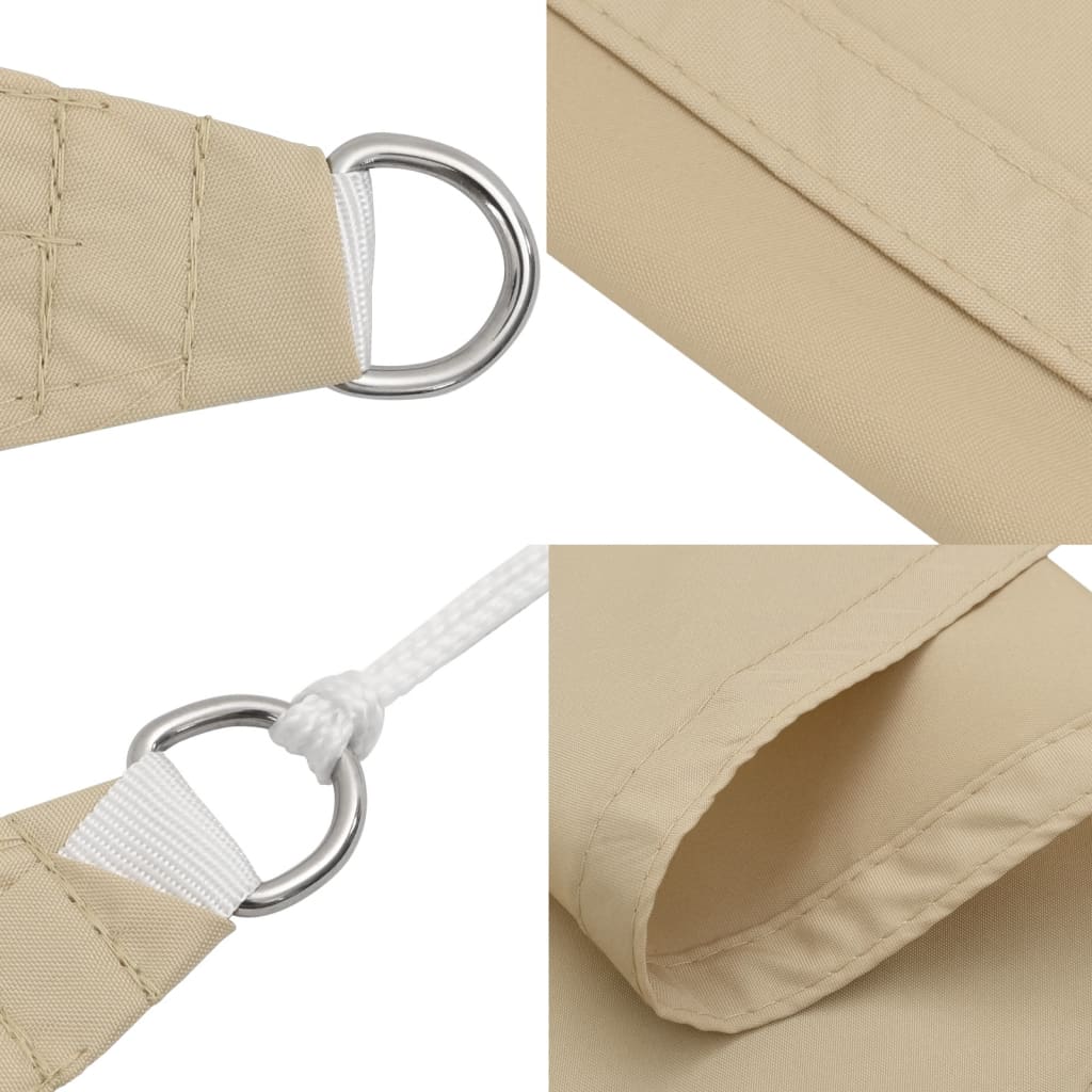 solsejl 6x6 m firkantet oxfordstof beige