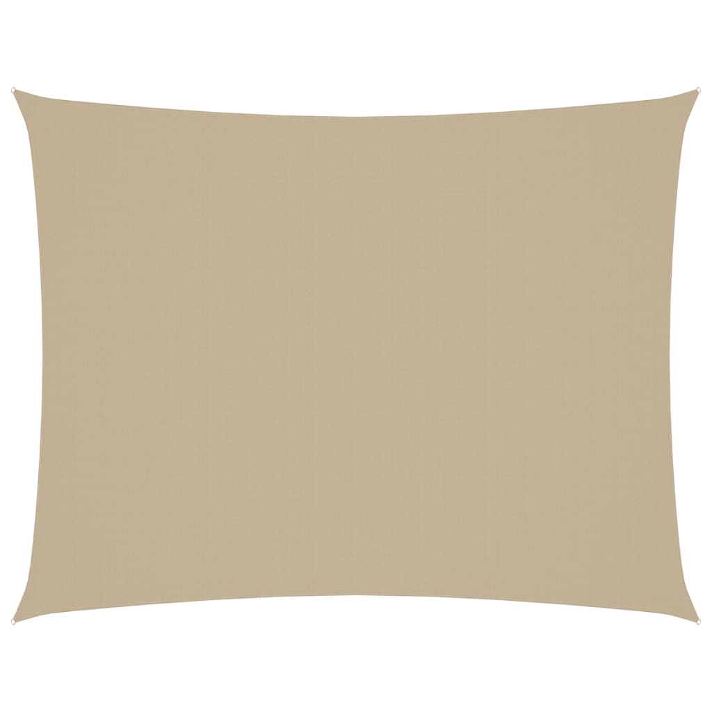 solsejl 2x3 m rektangulær oxfordstof beige