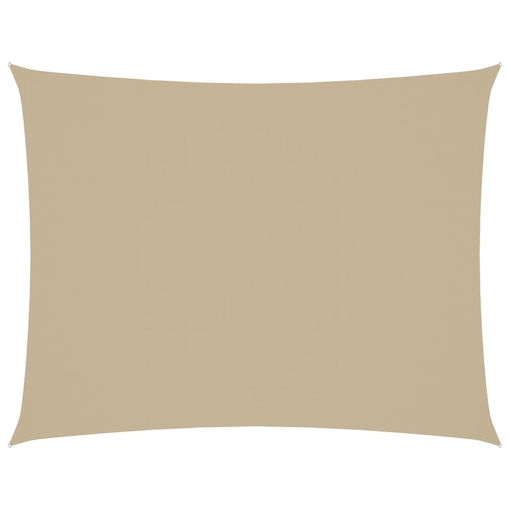 solsejl 2x3,5 m rektangulær oxfordstof beige