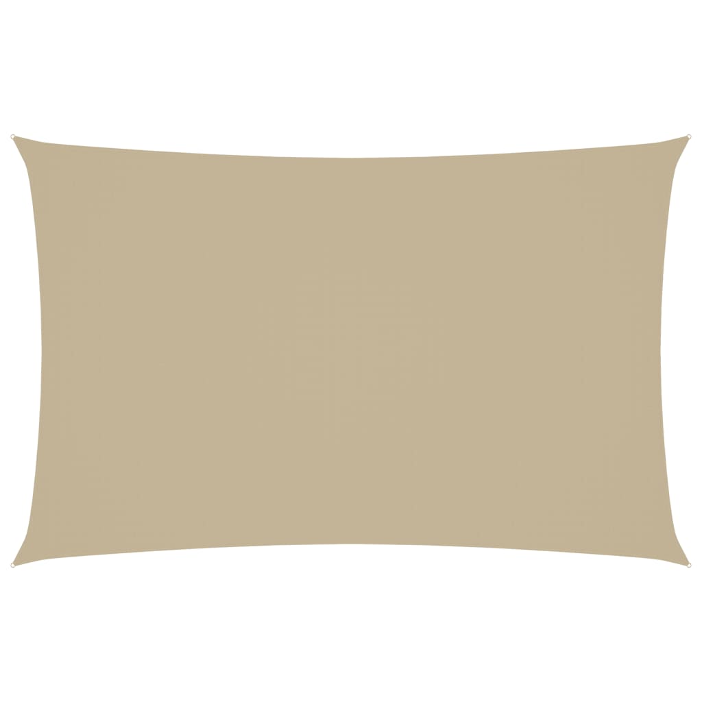 solsejl 2x5 m rektangulær oxfordstof beige
