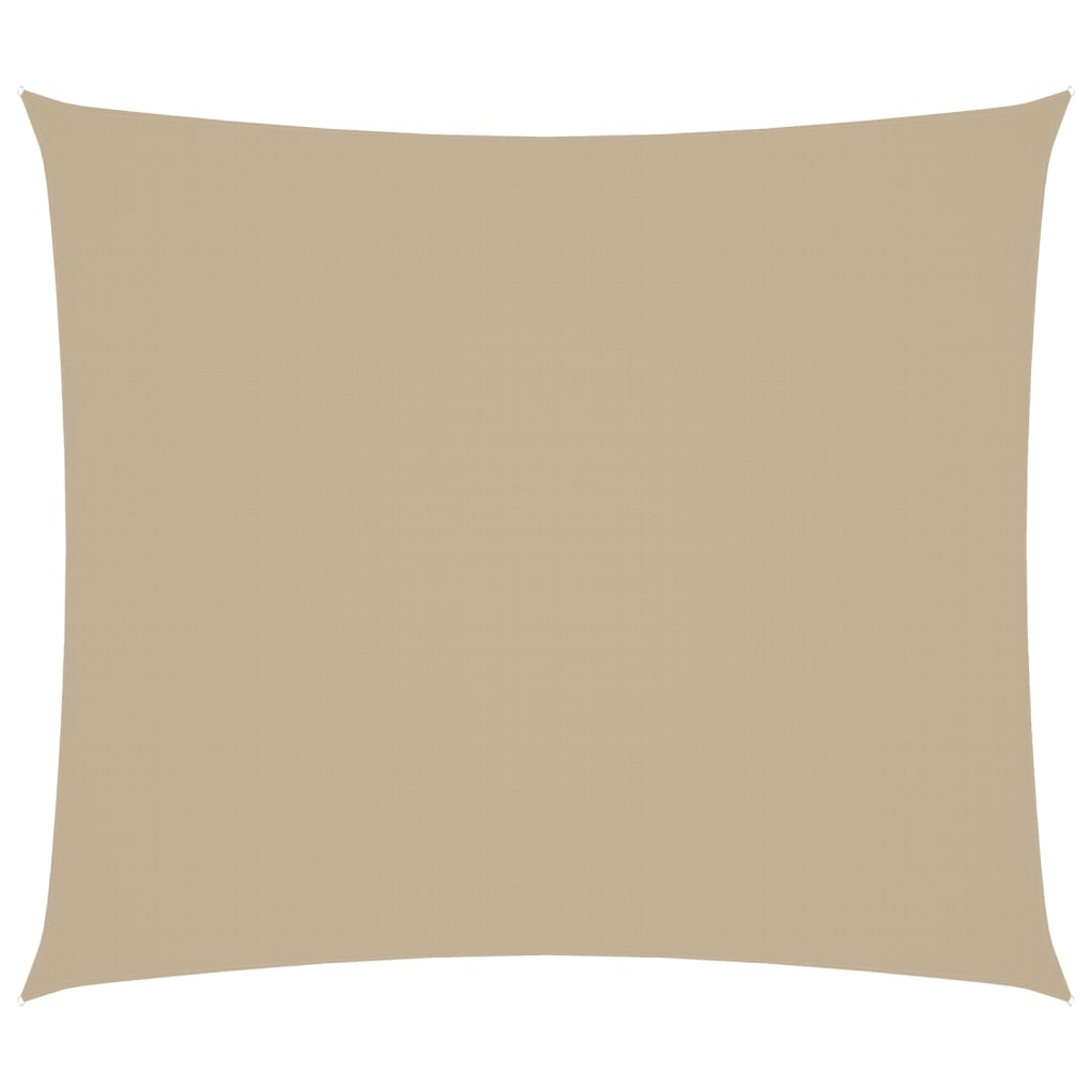 solsejl 2,5x3 m rektangulær oxfordstof beige