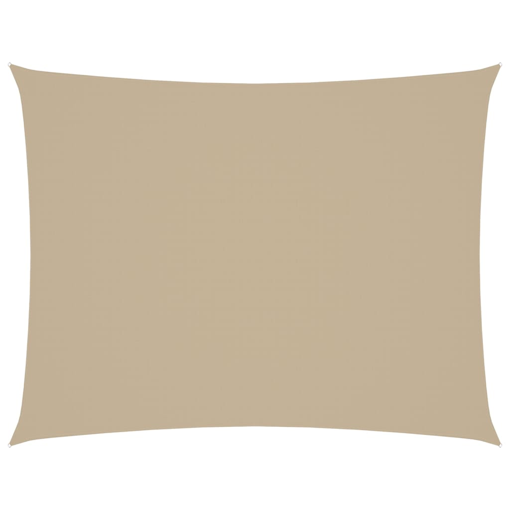 solsejl 2,5x3,5 m rektangulær oxfordstof beige
