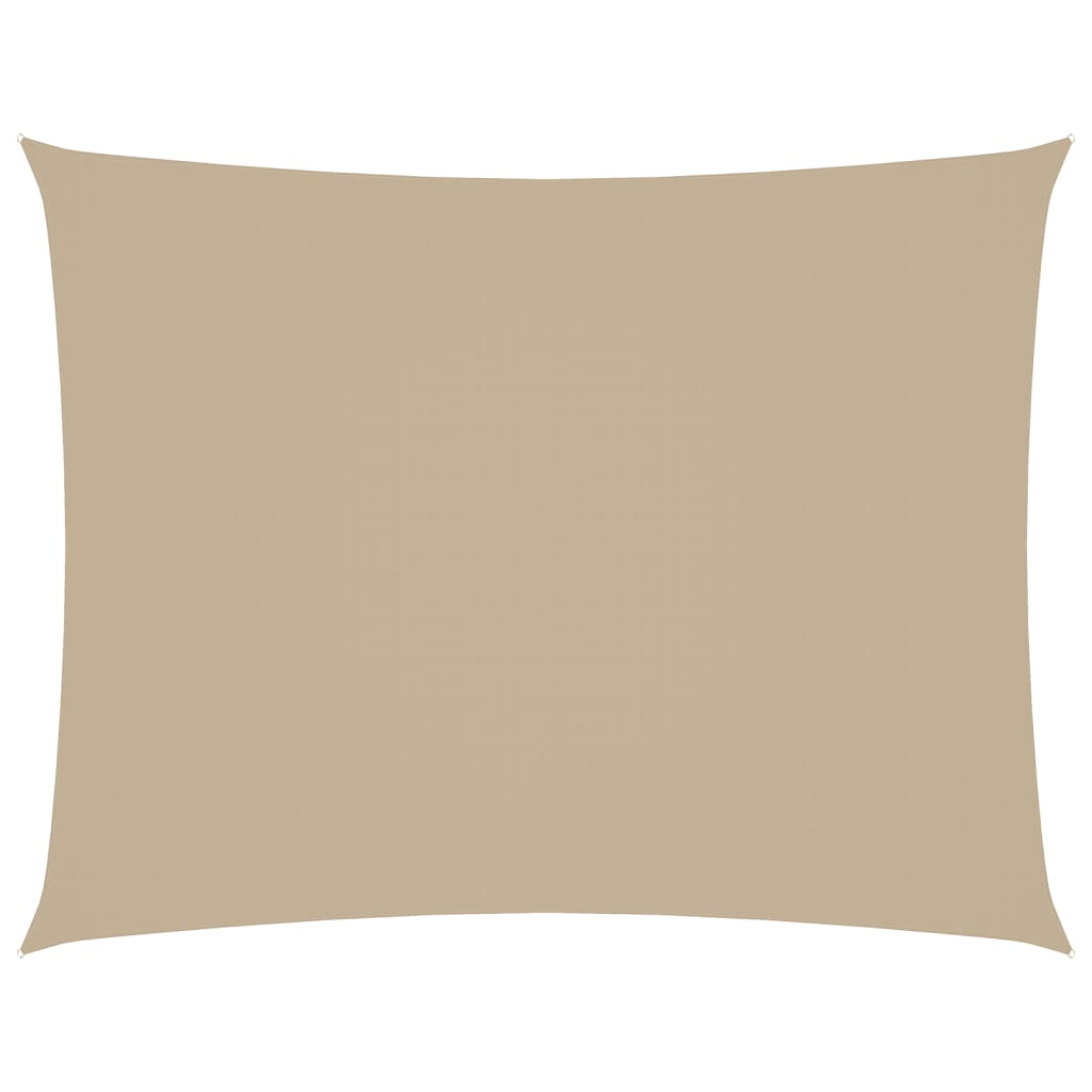 solsejl 2,5x4 m oxfordstof rektangulær beige