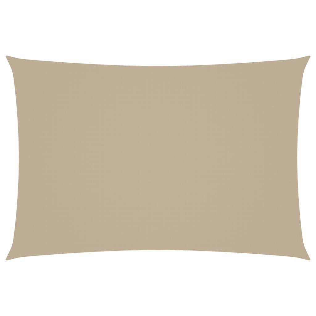 solsejl 2,5x4,5 m rektangulær oxfordstof beige