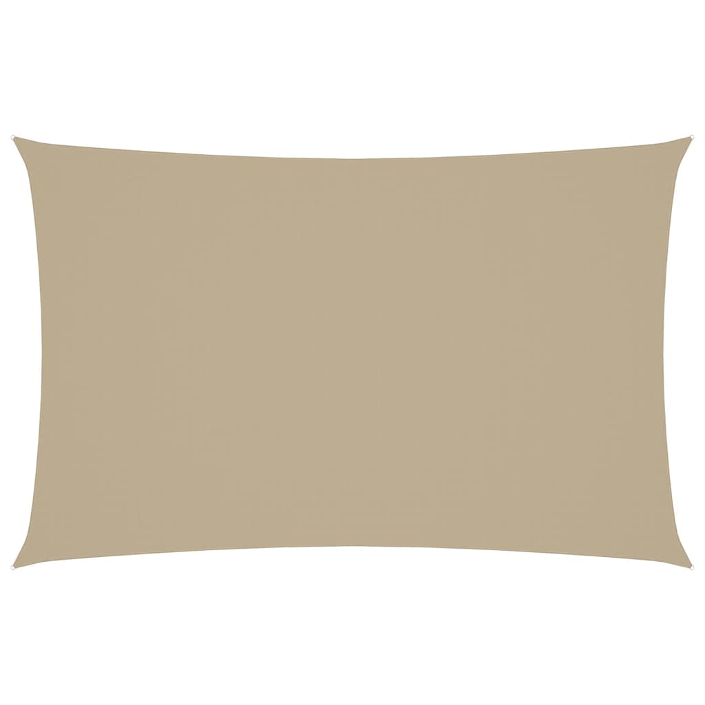 solsejl 2,5x5 m rektangulær oxfordstof beige