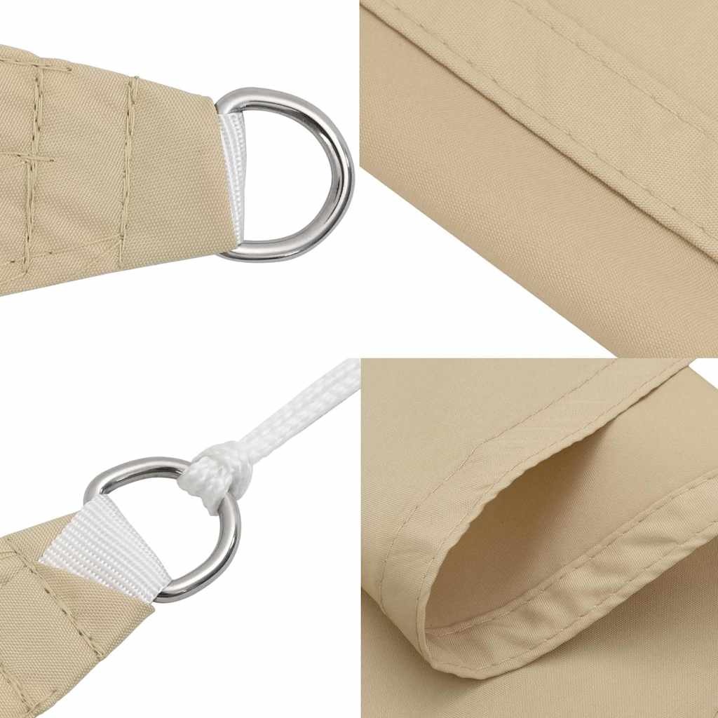 solsejl 2,5x5 m rektangulær oxfordstof beige