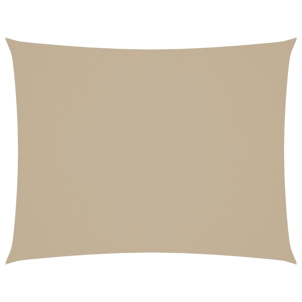 solsejl 3x4 m rektangulær oxfordstof beige