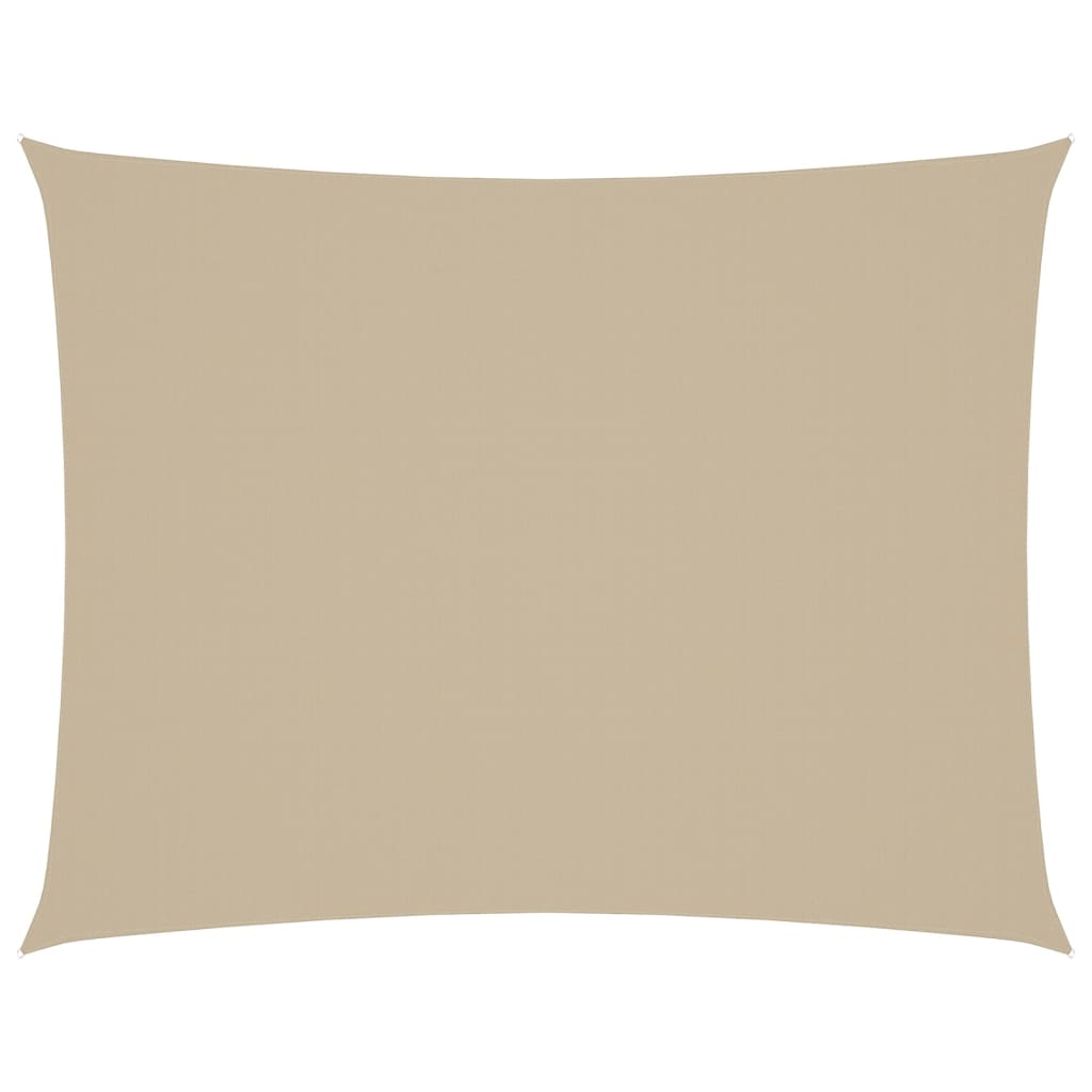 solsejl 3x4,5 m rektangulær oxfordstof beige
