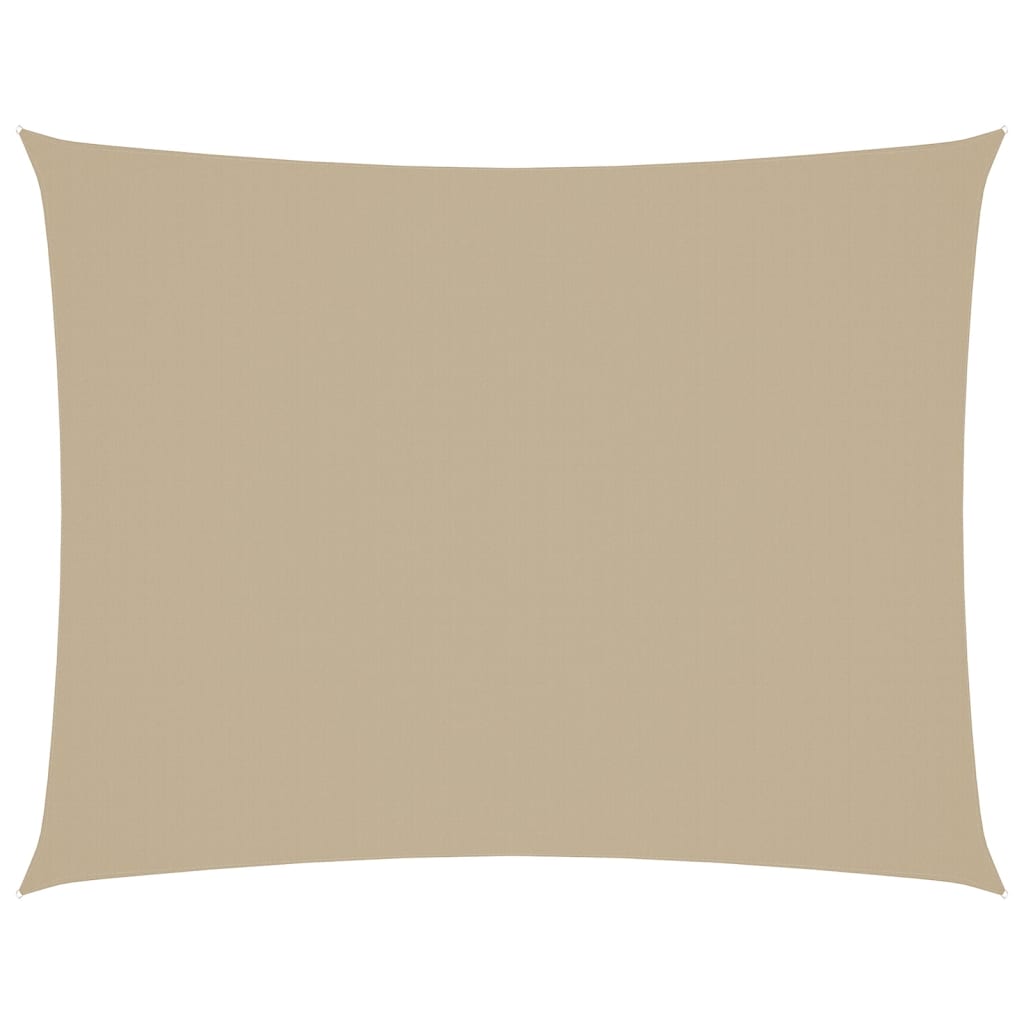 solsejl 3x6 m rektangulær oxfordstof beige