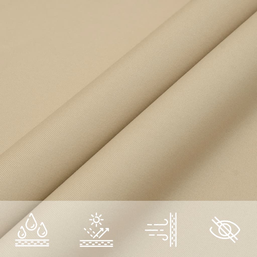 solsejl 3x4x5 m trekantet oxfordstof beige