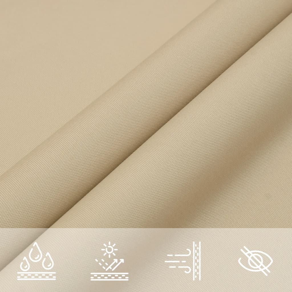 solsejl 4,5x4,5x4,5 m oxfordstof trekantet beige