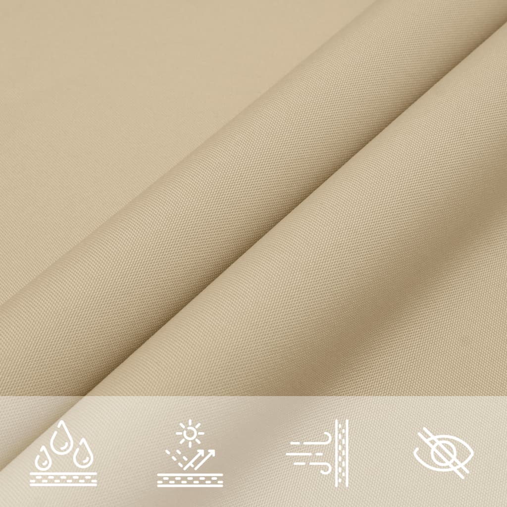solsejl 4x5x6,4 m trekantet oxfordstof beige