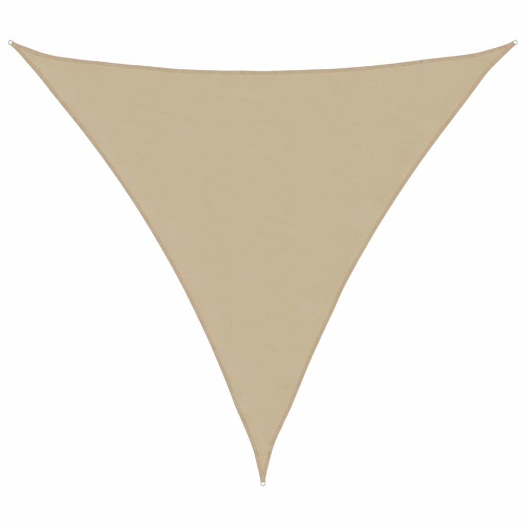 solsejl 6x6x6 m trekantet oxfordstof beige