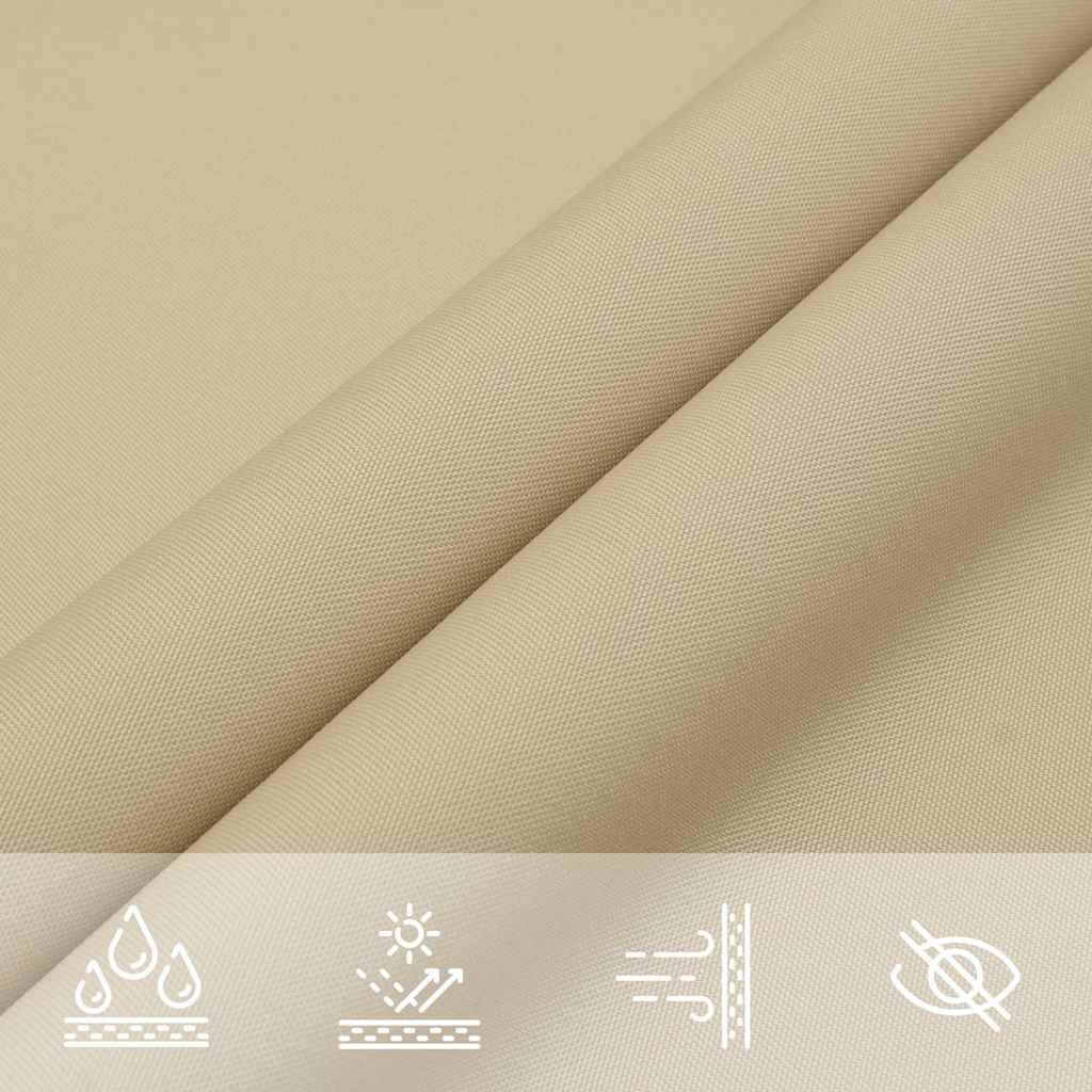 solsejl 6x6x6 m trekantet oxfordstof beige