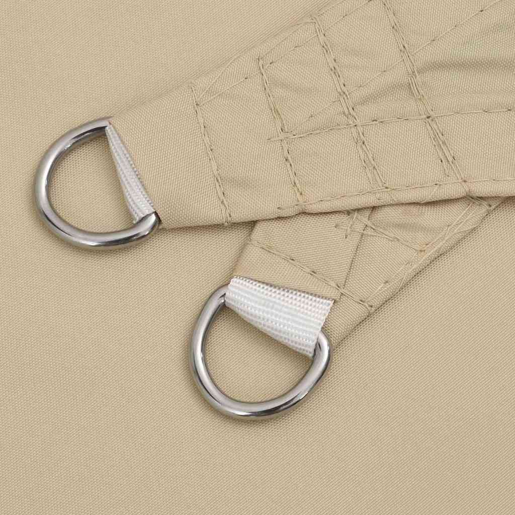 solsejl 6x6x6 m trekantet oxfordstof beige