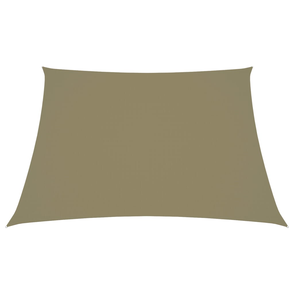 solsejl 2/4x3 m trapezformet oxfordstof beige
