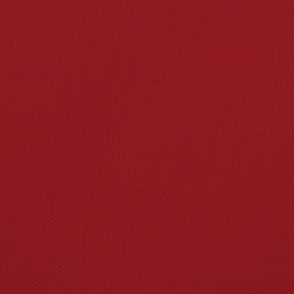 solsejl 4x6 m rektangulær oxfordstof rød