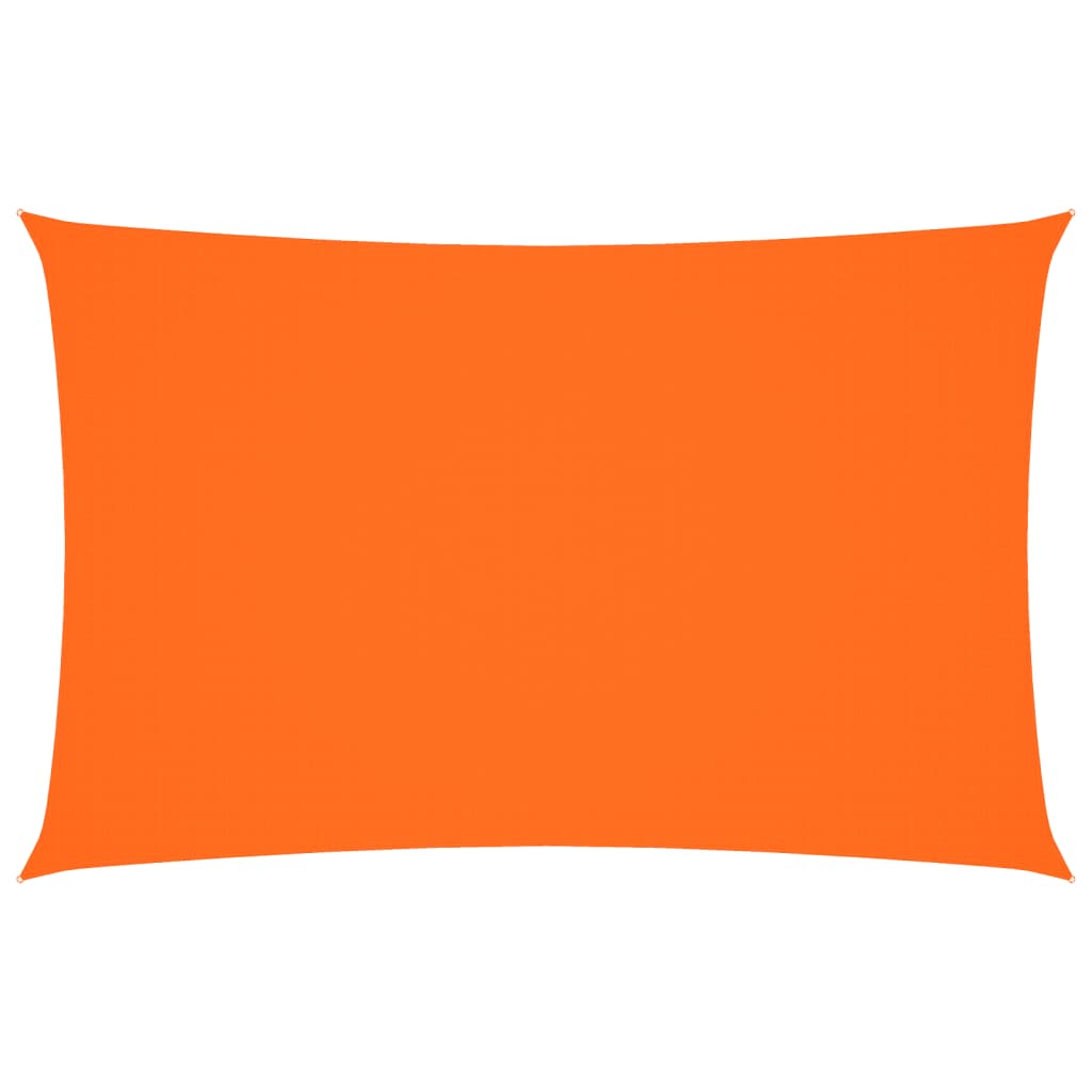 solsejl 2x4,5 m rektangulær oxfordstof orange