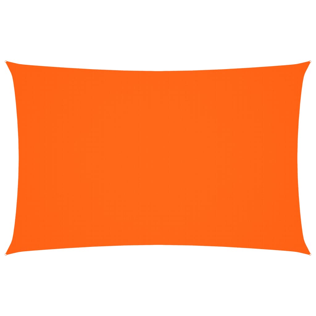 solsejl 2,5x5 m rektangulær oxfordstof orange