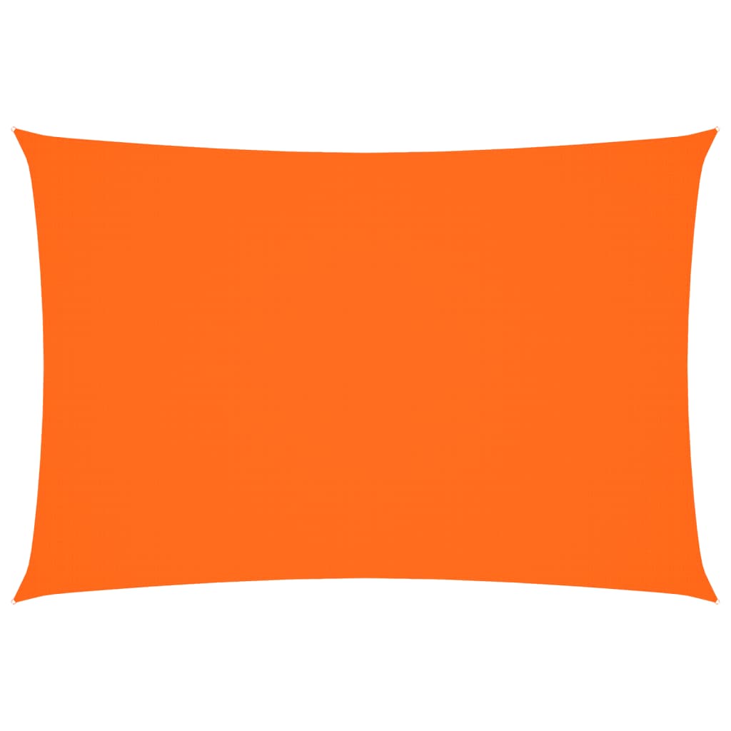 solsejl 3x5 m rektangulær oxfordstof orange