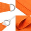 solsejl 3x5 m rektangulær oxfordstof orange