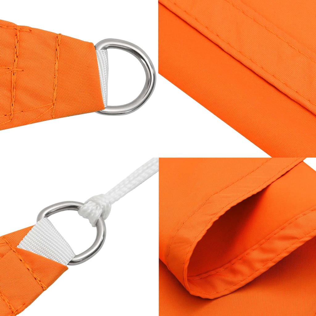 solsejl 3x5 m rektangulær oxfordstof orange