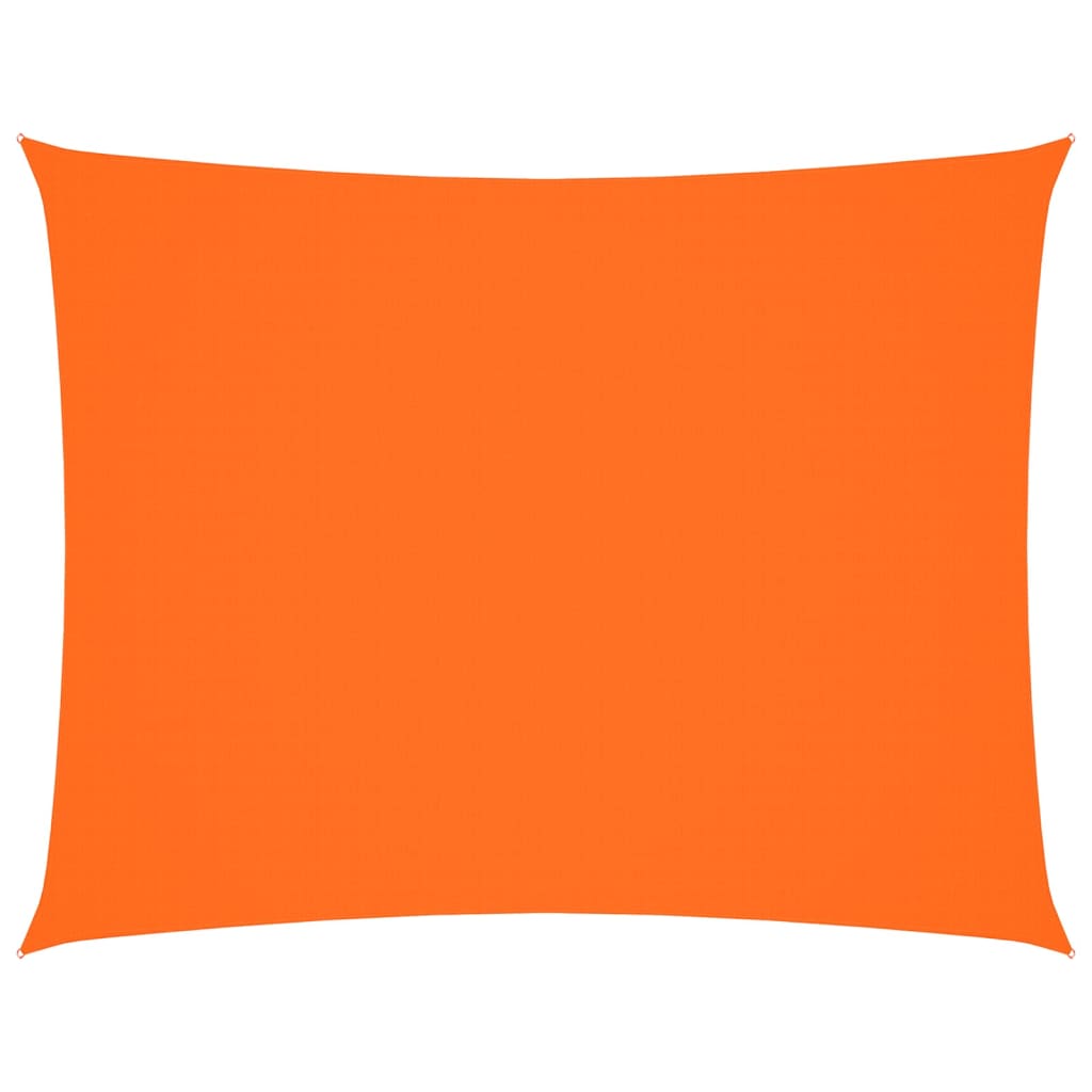 solsejl 4x6 m rektangulær oxfordstof orange