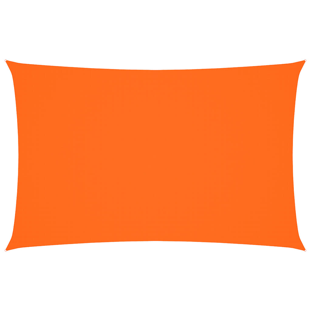 solsejl 4x7 m rektangulær oxfordstof orange