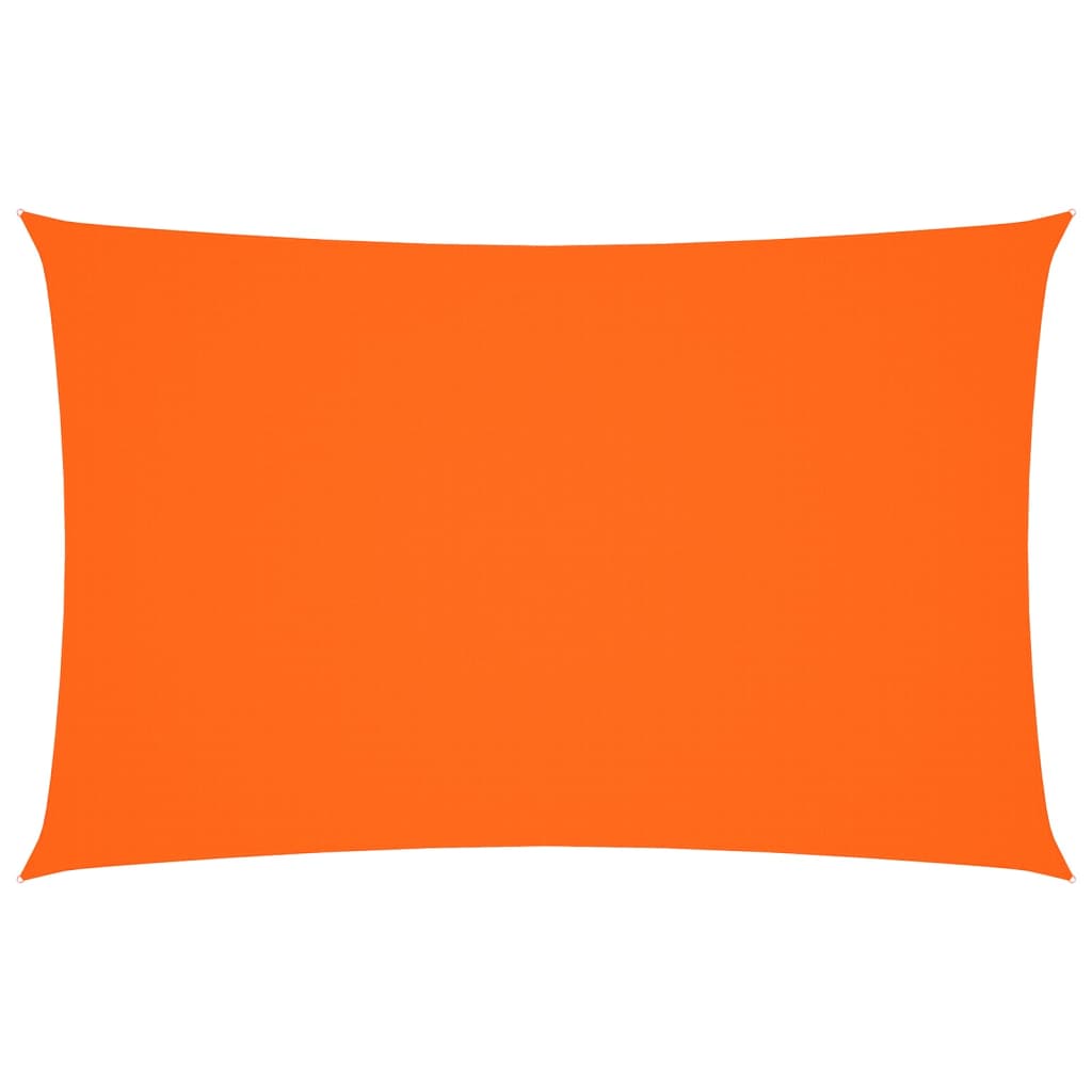 solsejl 5x8 m rektangulær oxfordstof orange
