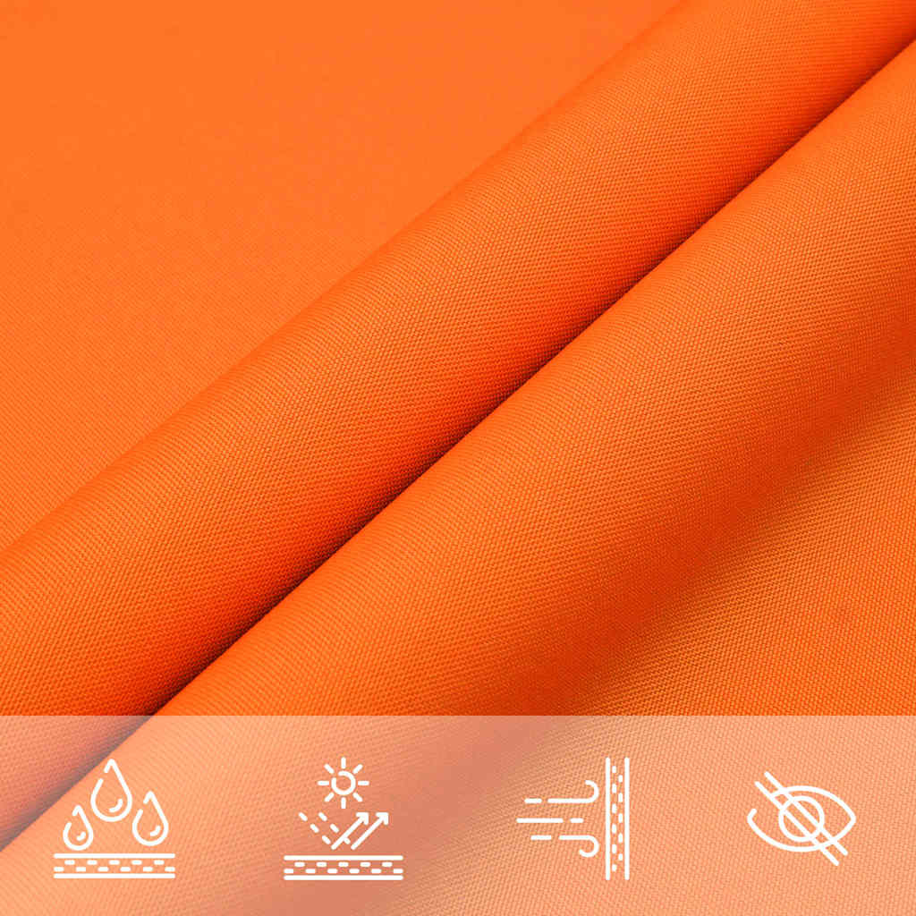 solsejl 5x5x6 m trekantet oxfordstof orange