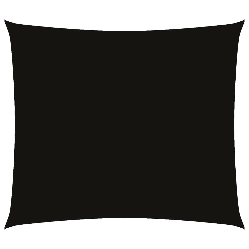 solsejl rektangulær 2x2,5 m oxfordstof sort