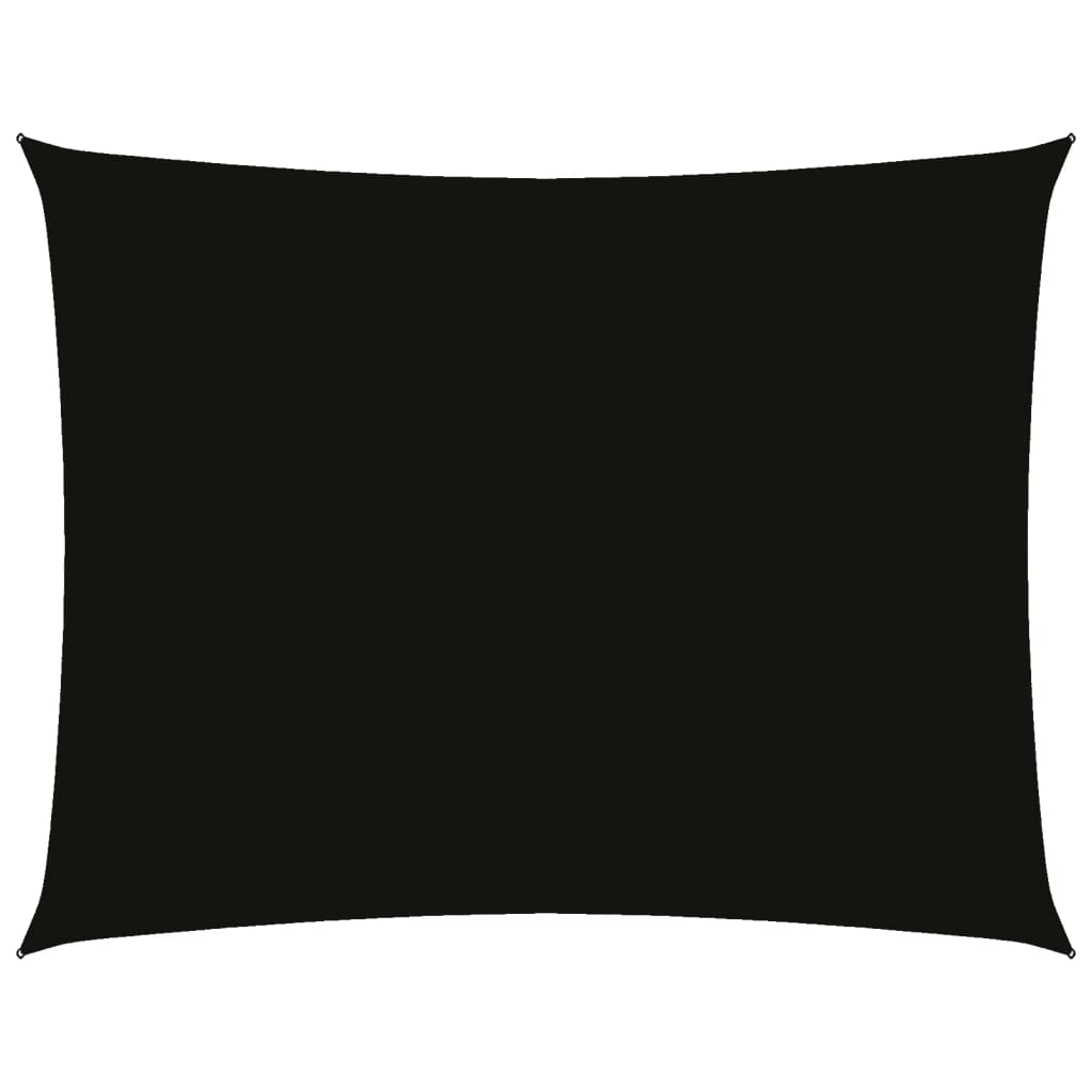 solsejl 2x3,5 m rektangulær oxfordstof sort