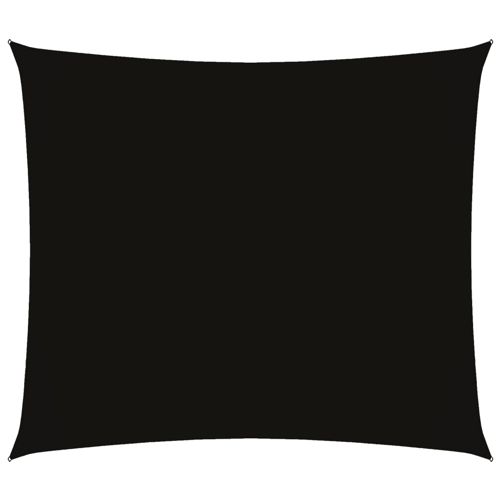 solsejl 2,5x3 m rektangulær oxfordstof sort