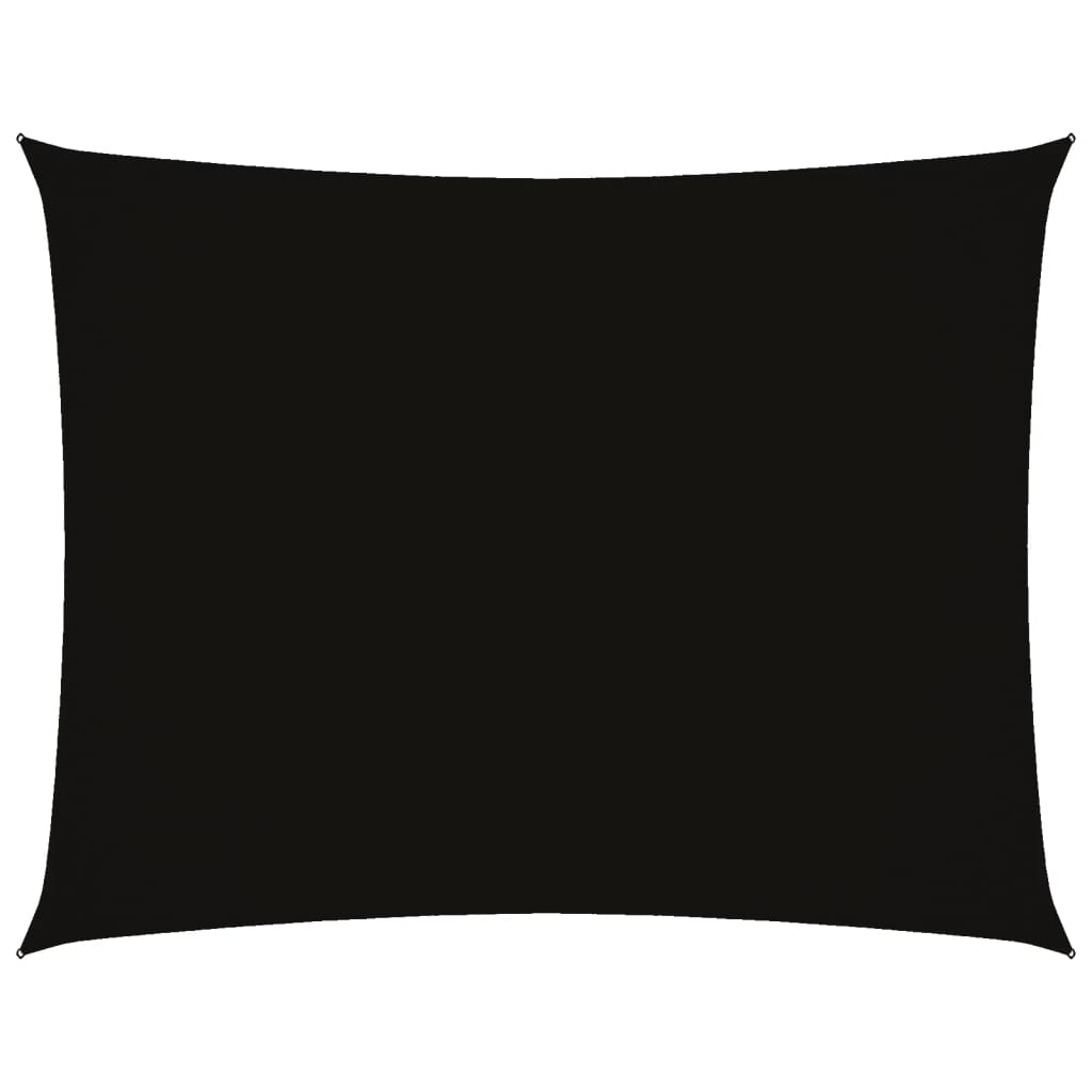 solsejl 2,5x3,5 m rektangulær oxfordstof sort