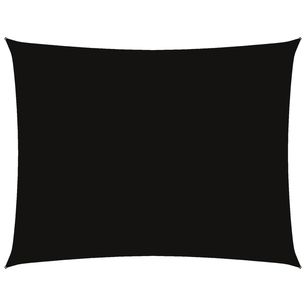 solsejl 3,5x4,5 m rektangulær oxfordstof sort