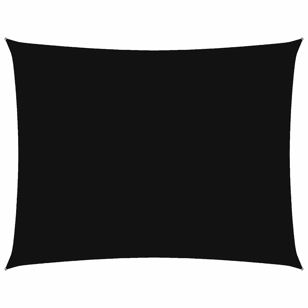 solsejl 3,5x5 m rektangulær oxfordstof sort