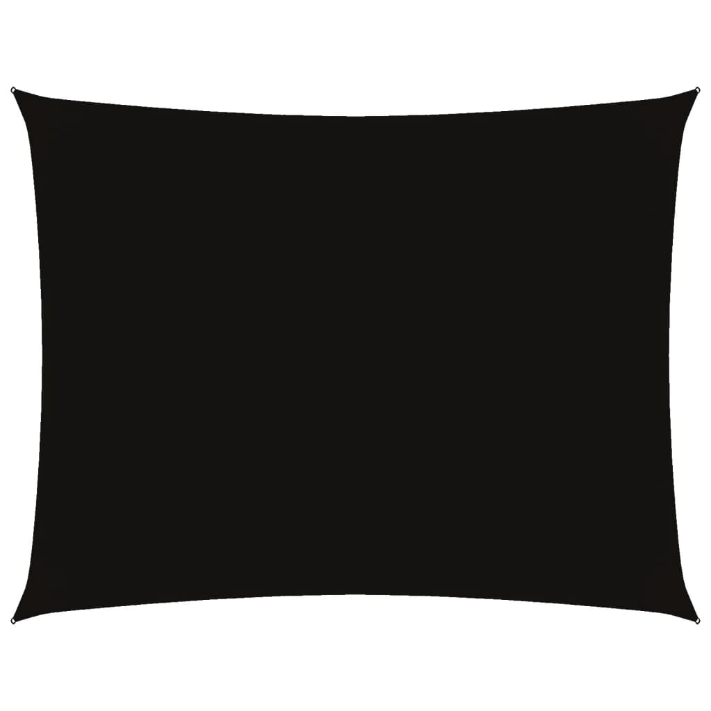 solsejl 4x5 m rektangulær oxfordstof sort