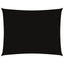 solsejl 6x7 m rektangulær oxfordstof sort