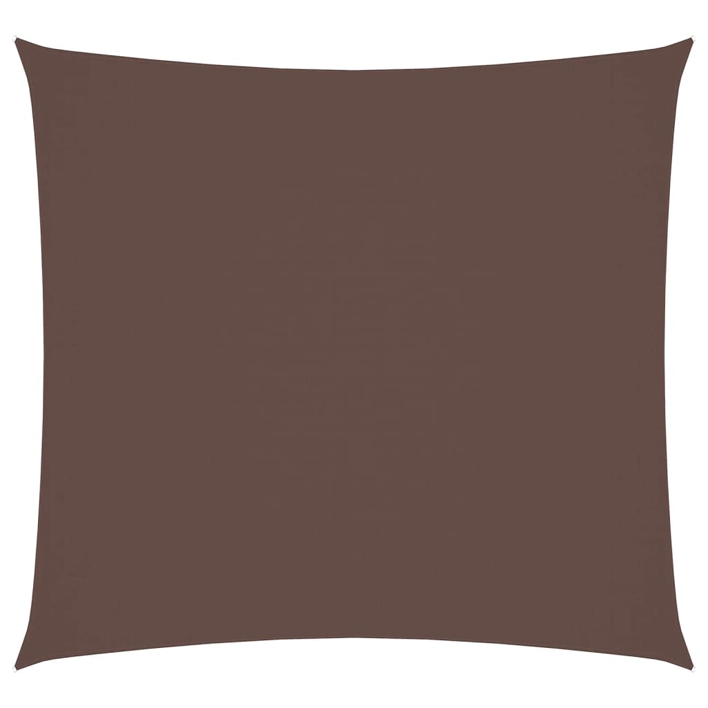 solsejl 3,6x3,6 m oxfordstof firkantet brun