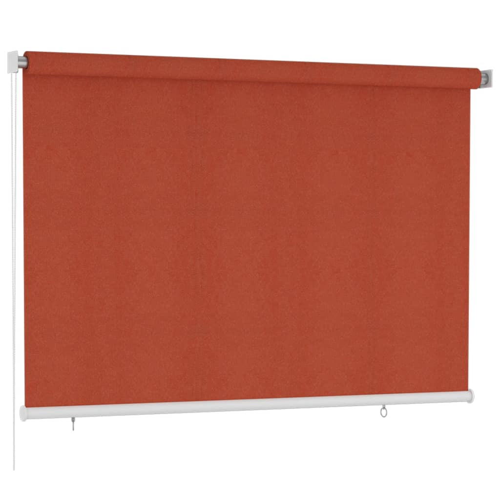 udendørs rullegardin 225 (B) x 140 (H) cm HDPE terracottafarvet