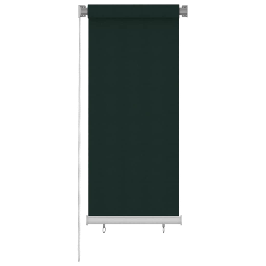 udendørs rullegardin 65 (B) x 140 (H) cm HDPE mørkegrøn